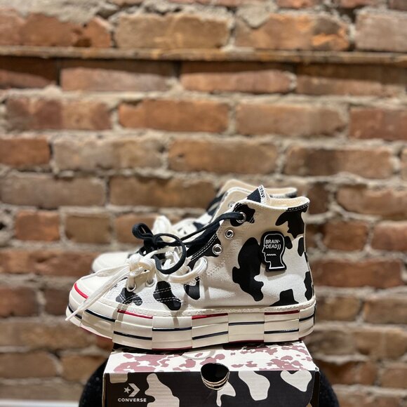 Brain Dead x Converse Chuck 70 “Cow Print” – White/Black/Red – US Men's 8 - Picture 4 of 6